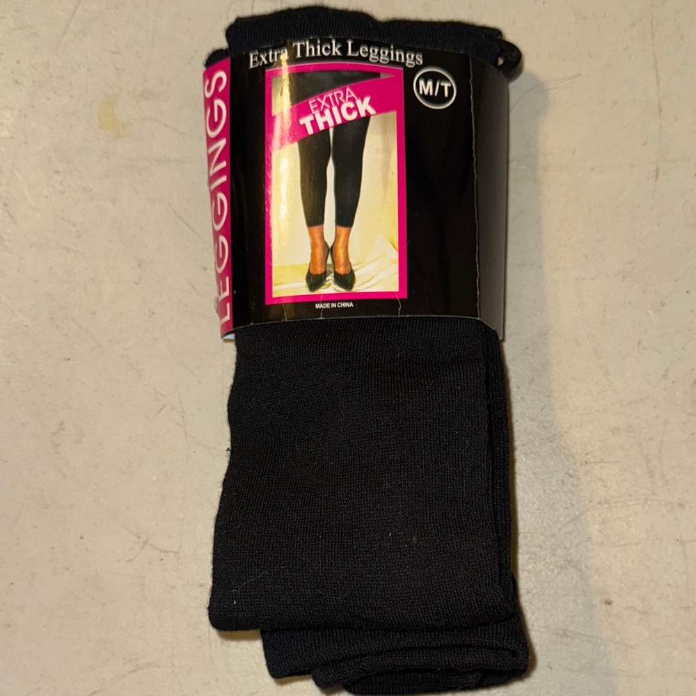 NIP Isadora Pacino Extra Thick Black Leggings M/T